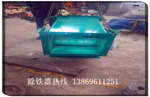 管道強磁除鐵器，管道強磁除鐵器磁棒式結構圖_遠力管道強磁除鐵器磁棒式12000高斯 可定制工作原理_安裝示意圖 