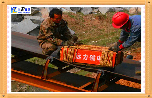 強磁除鐵器，天津道強磁除鐵器_天津道強磁除鐵器廠家應用安裝示意圖型12000高斯_可定制工作原理